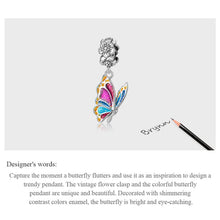 Colorful Butterfly Charm Bead Pendant