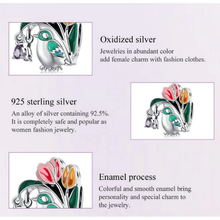 Charm Bird in Tulips