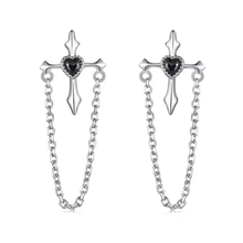 Chain Cross Stud Earrings