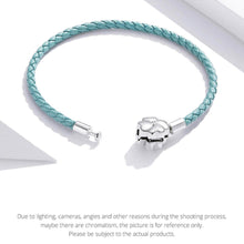 Leather Two-Tone Clover Bracelet