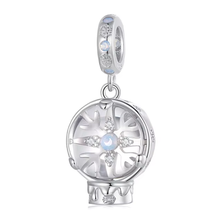Christmas Snowflake Crystal Ball Pendant