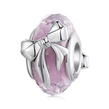 Bowknot Murano Glass Bead Charm