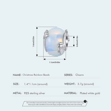 Xmas Snowman Rainbow Charm