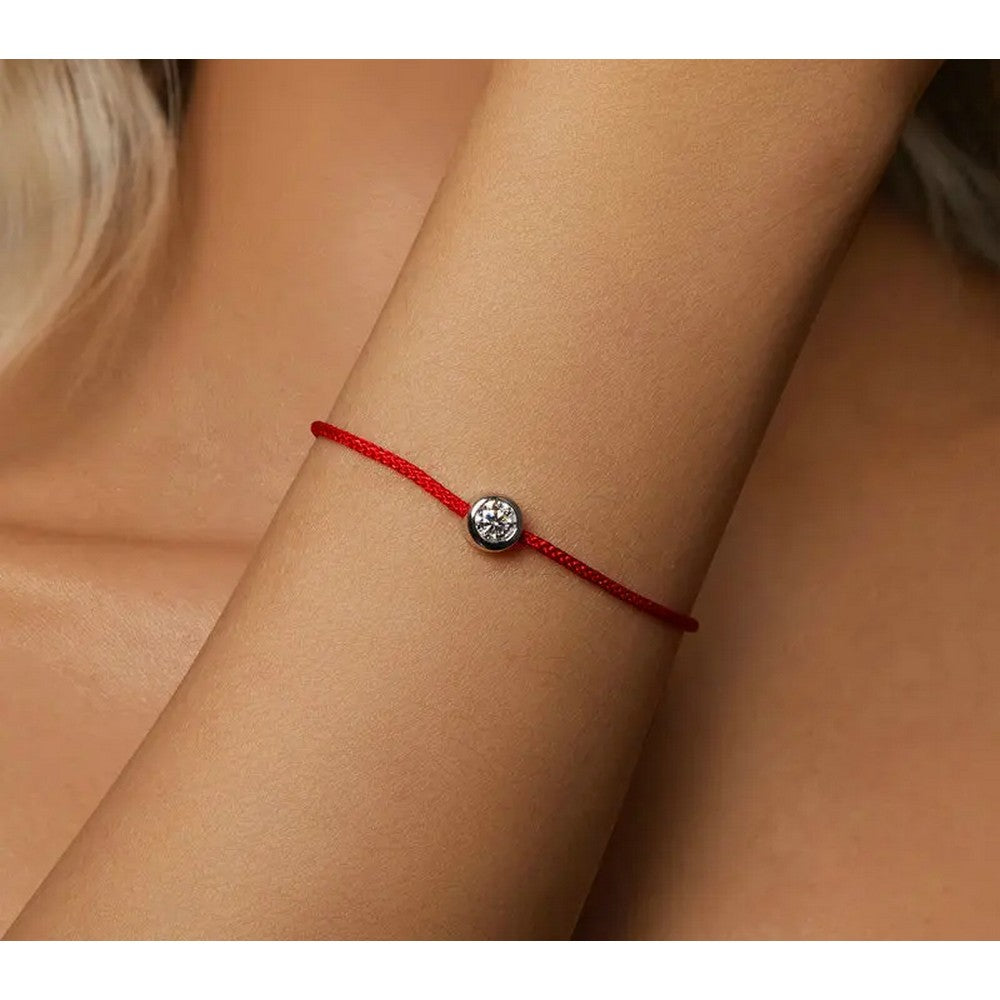 Sparkling Moissanite Red Rop Chain Bracelet