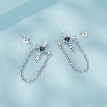 Chain Cross Stud Earrings