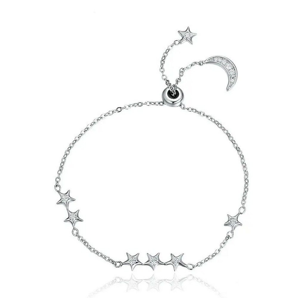 Moon & Stars Adjustable Chain Bracelet