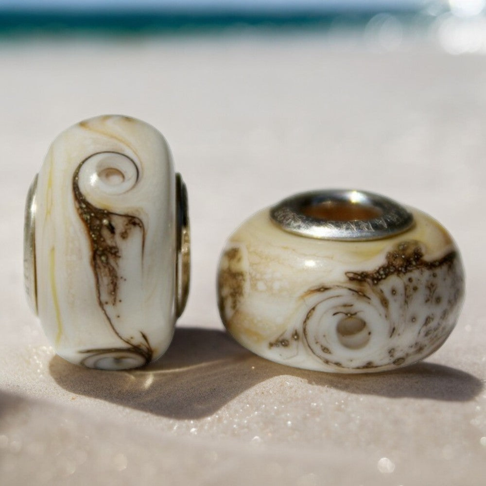 Sea Sand Set of 2 Beads Small