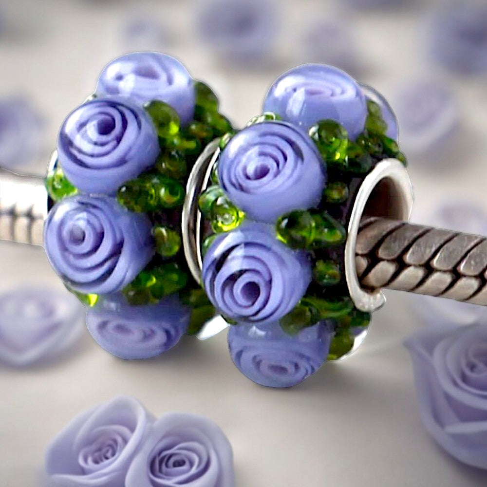 Murano Blue Roses 1 pcs