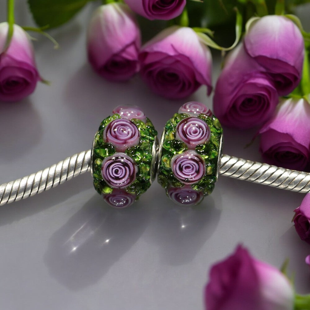 Murano Purple Roses 1 pcs