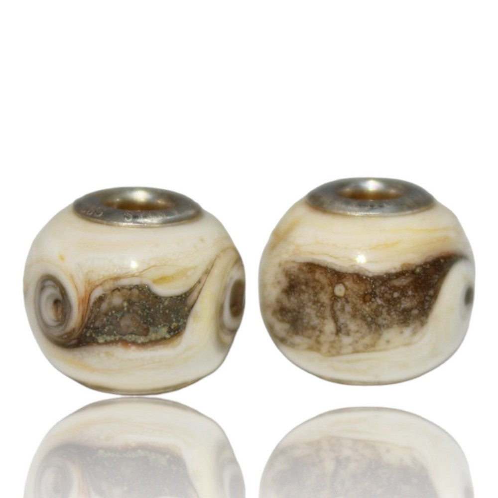 Sea Sand Set of 2 Beads Big