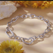 Paperclip Link Heart Chains Bracelet