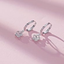 Ice  Flower Hoop Earrings