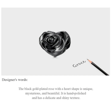 Love Black Rose Bead Charm