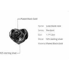Love Black Rose Bead Charm