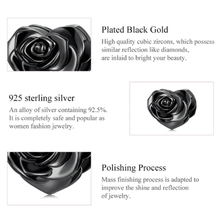 Love Black Rose Bead Charm