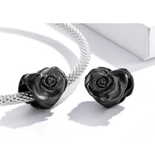 Love Black Rose Bead Charm