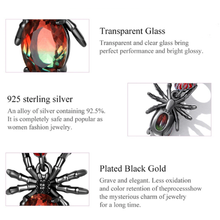 Punk Black Red Spider Charms
