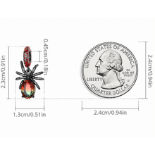 Punk Black Red Spider Charms