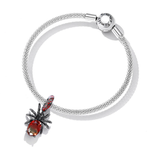 Punk Black Red Spider Charms