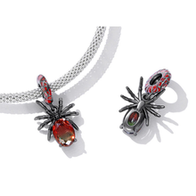 Punk Black Red Spider Charms