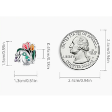 Charm Bird in Tulips