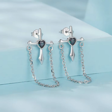 Chain Cross Stud Earrings