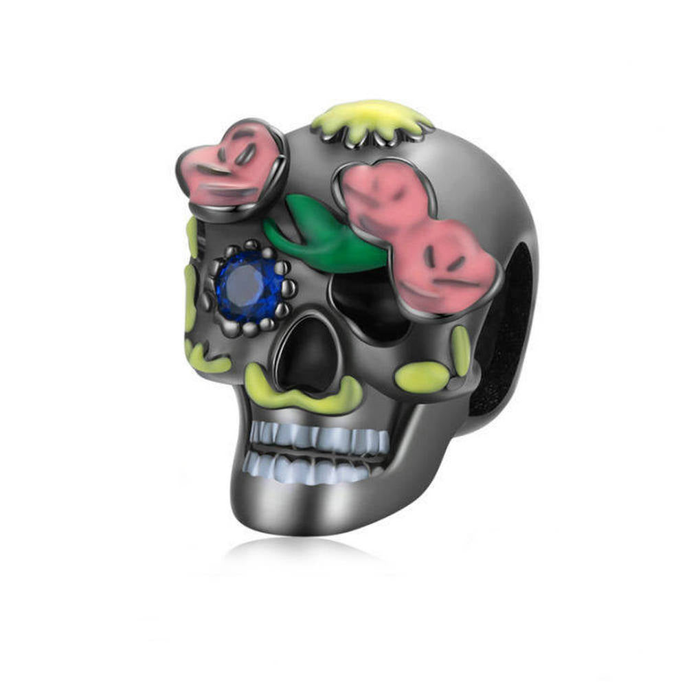 Rose Skull Charm