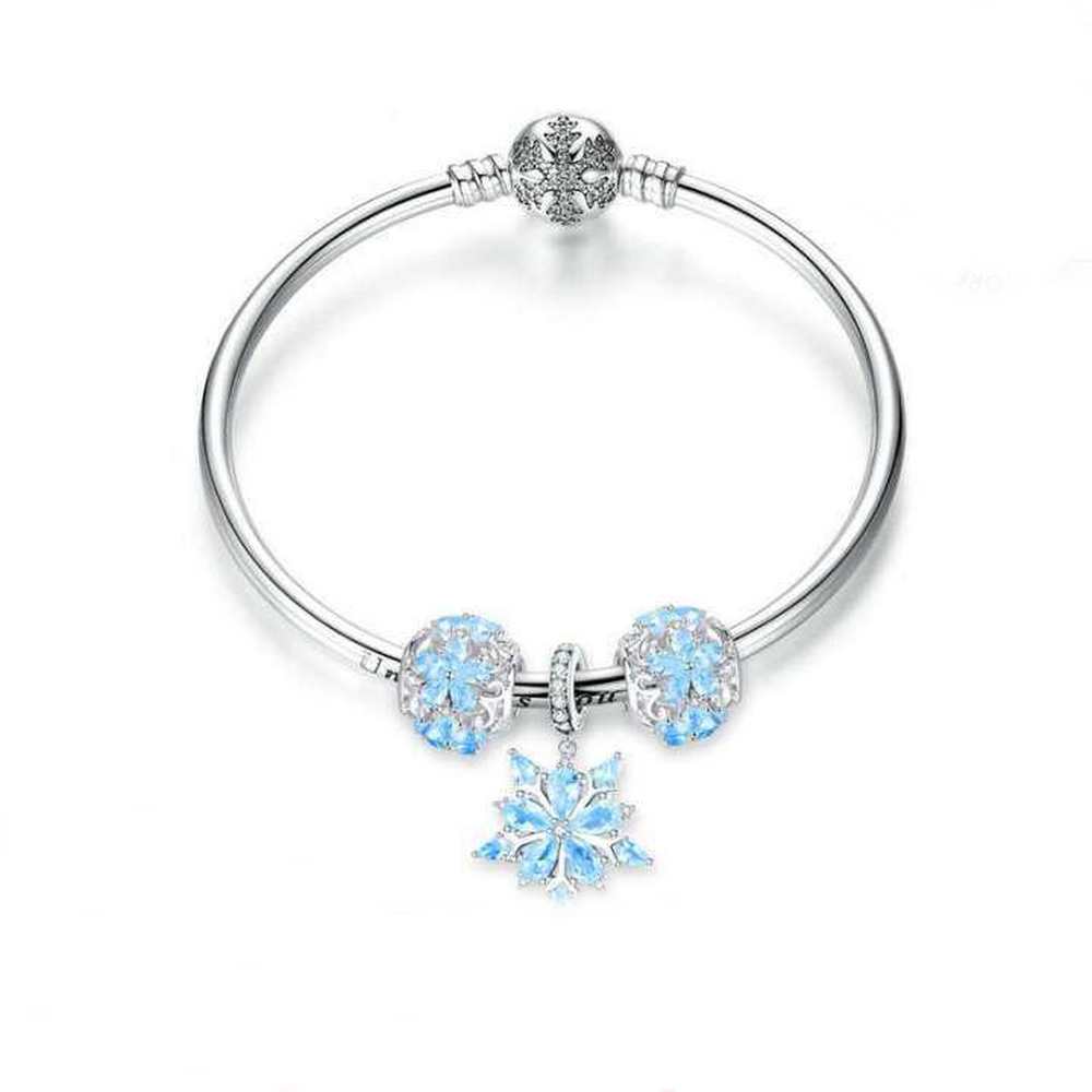 Winter Snowflake Charm Bracelet Luxury