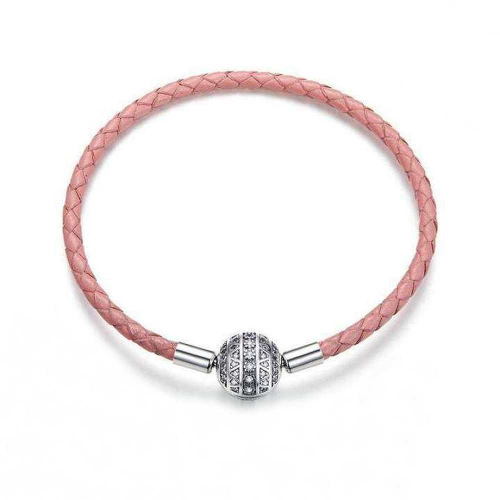 Pink Leather Bracelet