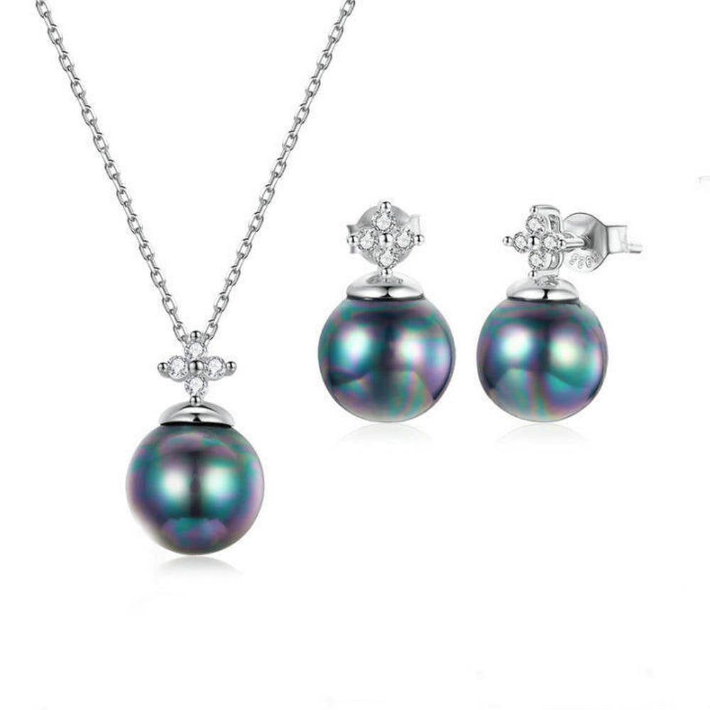 Elegant Black Pearl Fashion Jewelry Set