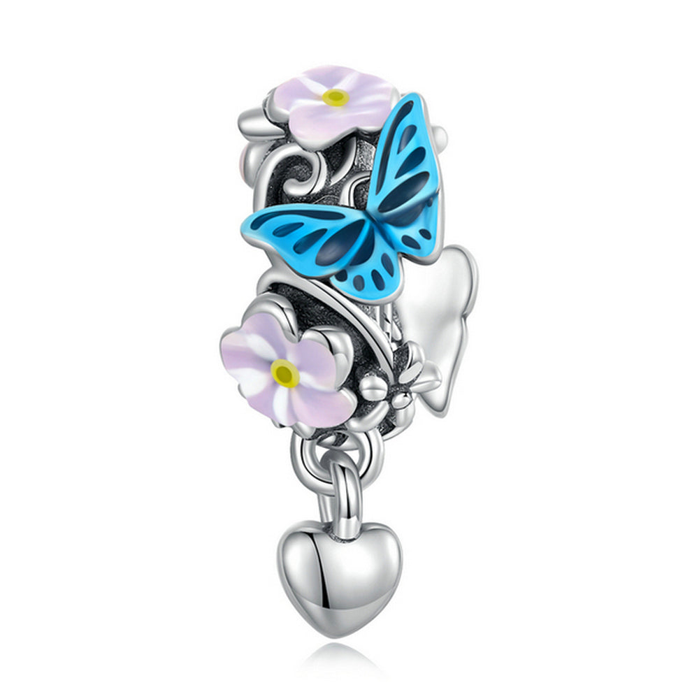 Flowers & Heart Bead