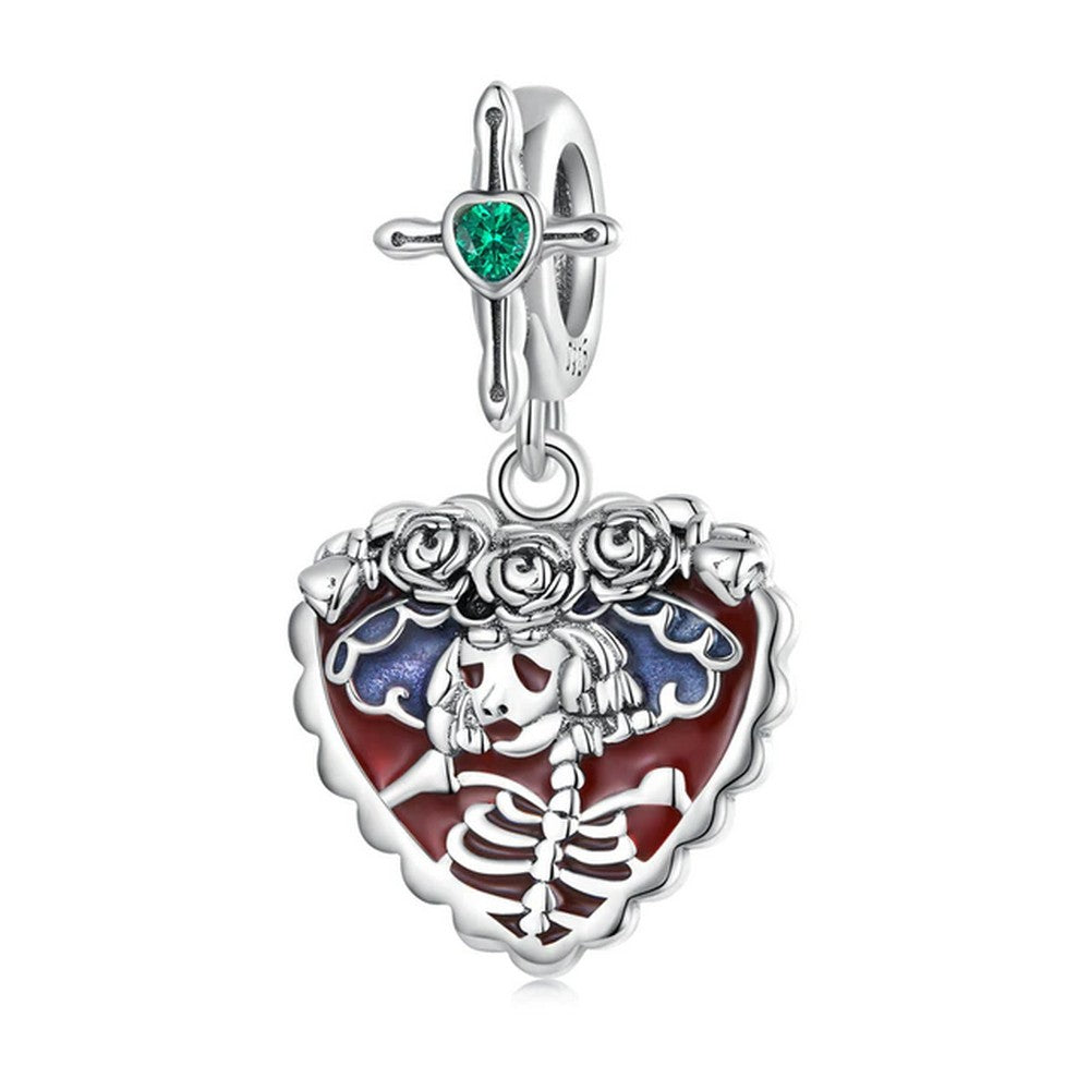 Skull Lady Rose Charm