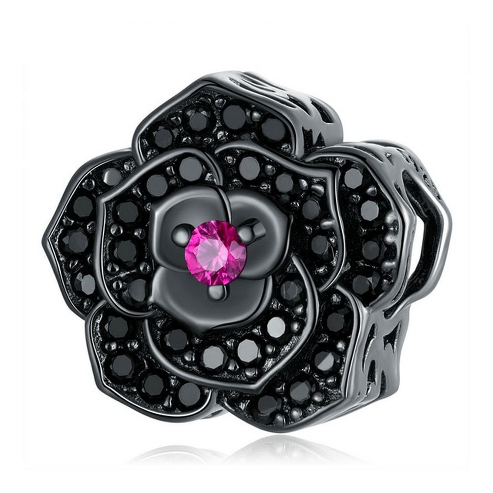 Gothic Black Rose Bead