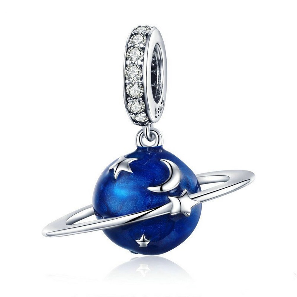 Secret Planet Moon Star Pendant Charm