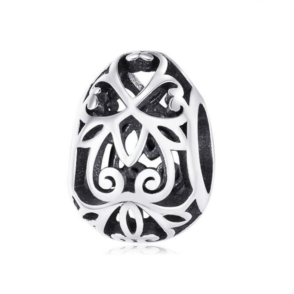 Engraved Vintage Egg Charm