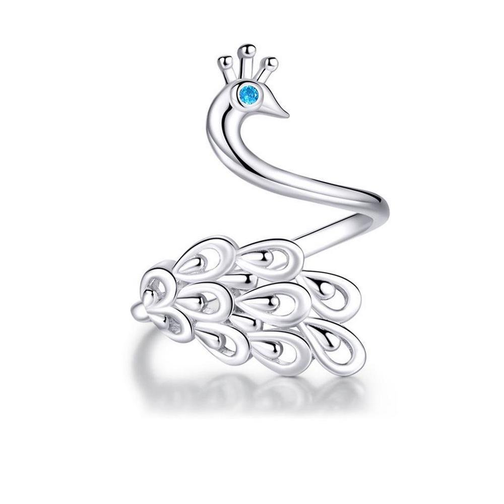 Spiral Peacock Adjustable Ring