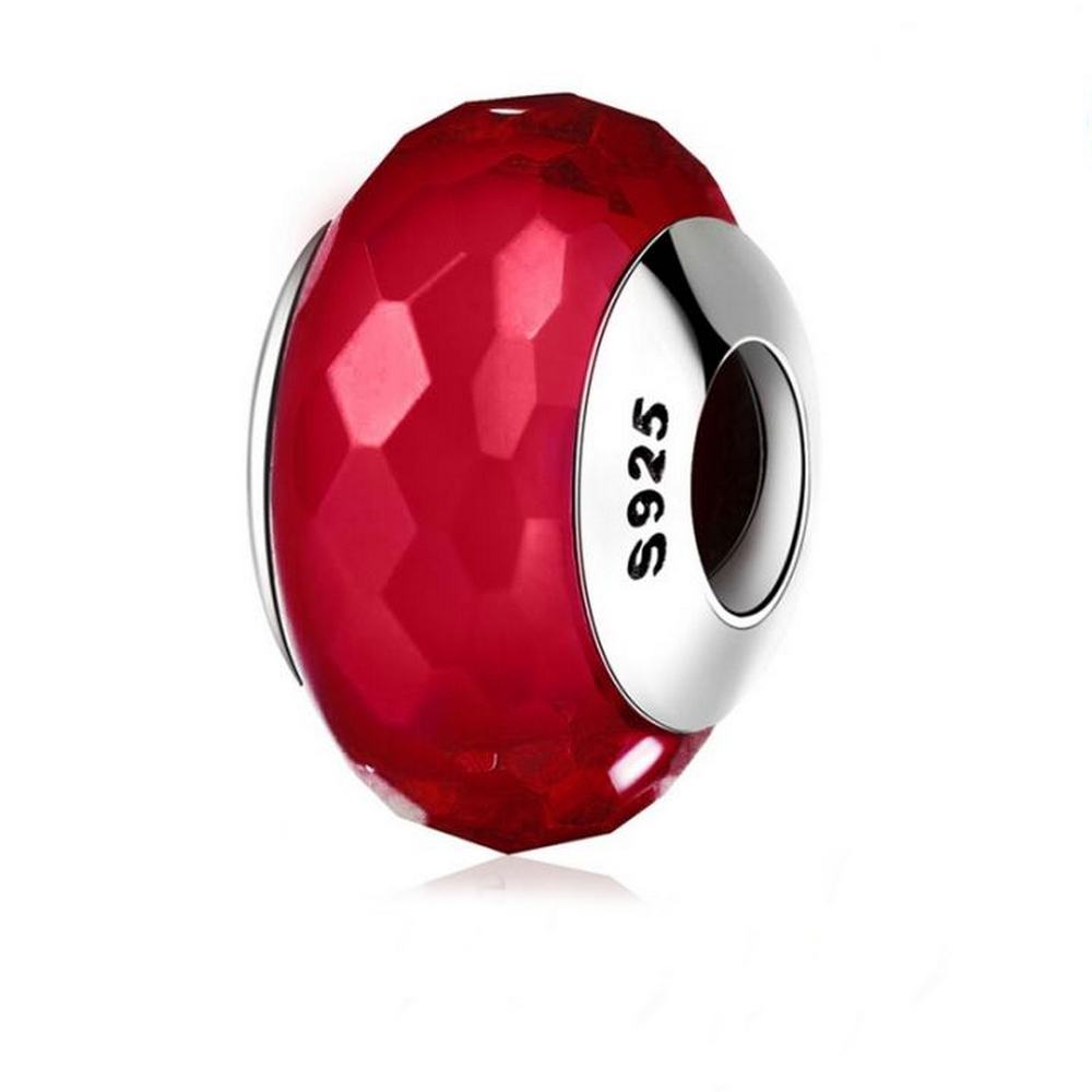 Elegant Red Murano Glass Bead