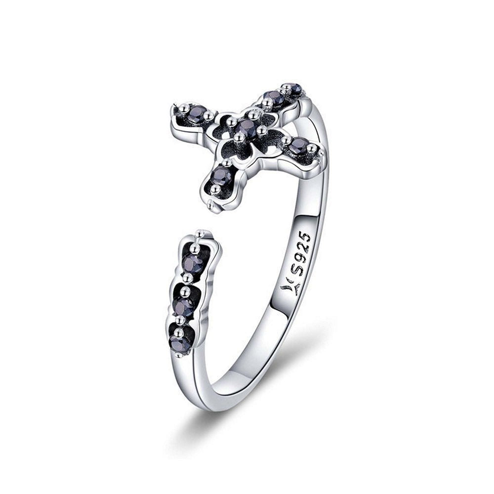 Faith Cross Adjustable Ring