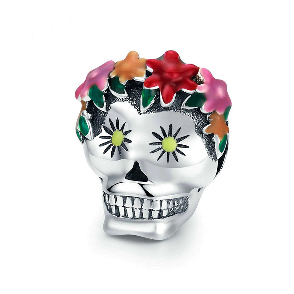 Flower Skull Charms