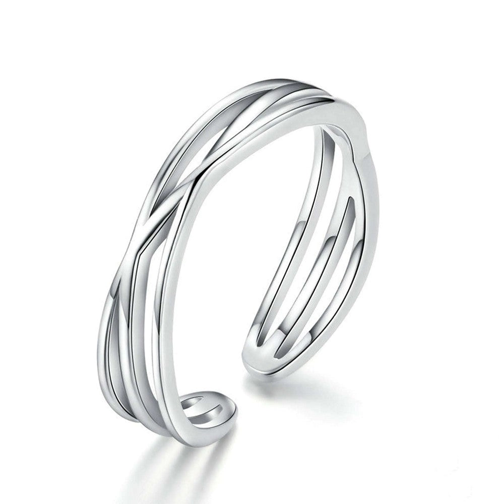 Geometric Twisted Wave Open Ring