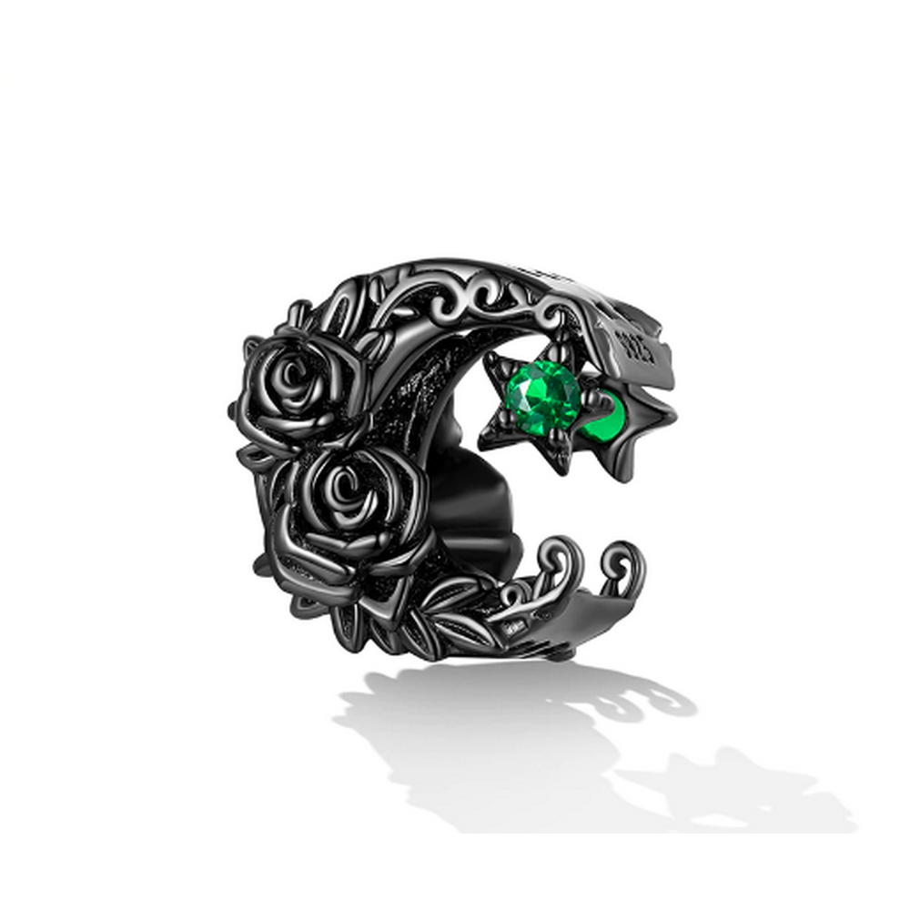 Dark Moonlight Rose Charm