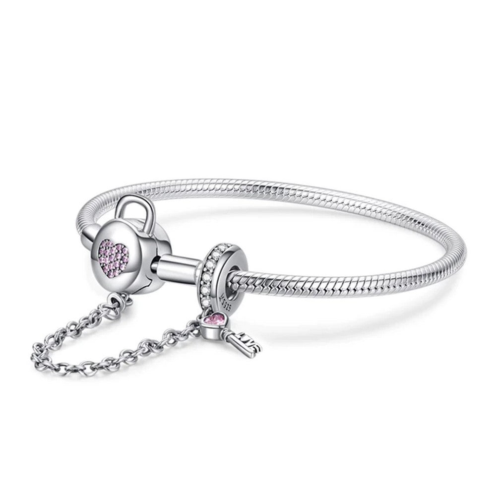 Bracelet+Heart & Key Safety Chain