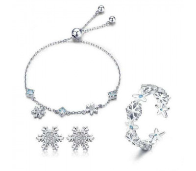 Winter Snowflake Jewelry Set