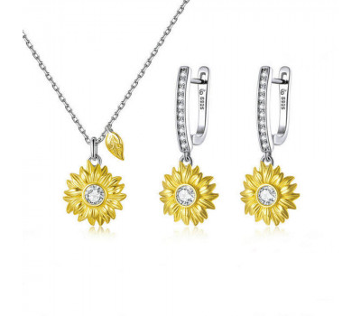 Sunflowers jewelry set