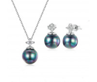 Elegant Black Pearl Fashion Jewelry Set