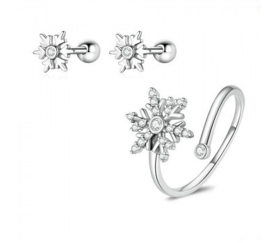 Crystal Snowflake Jewelry Set