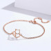 Cat And Heart Link Chain Bracelets