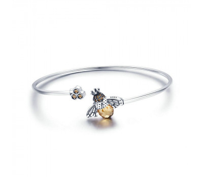 Bee and honeycomb bracelet