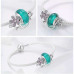 Daisy Flower+Green Glass Beads Charms+Bracelets 