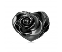 Love Black Rose Bead Charm